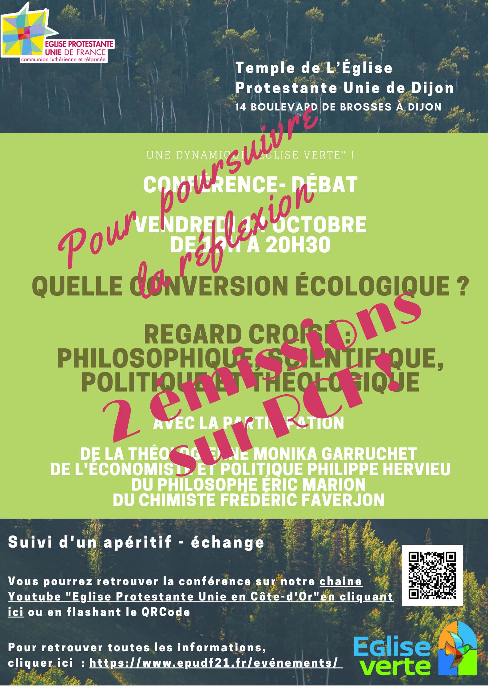 RCF Bourgogne - Deux émissions dans la suite de la conférence " Quelle conversion possible ? Un regard croisé"
