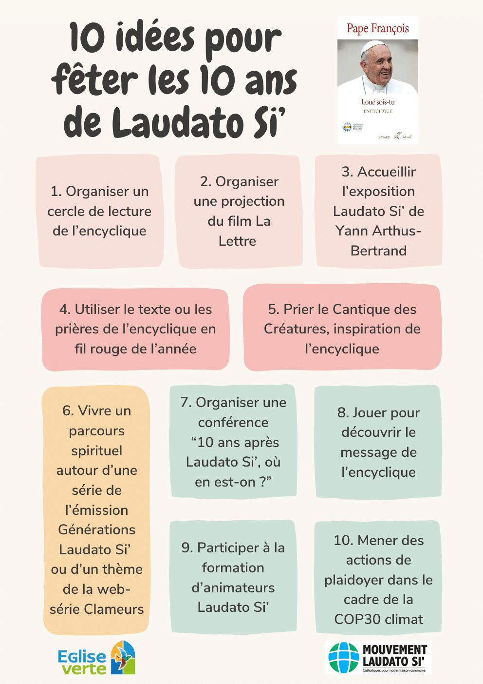 10 idées pour célébrer les 10 ans de l’encyclique Laudato Si’