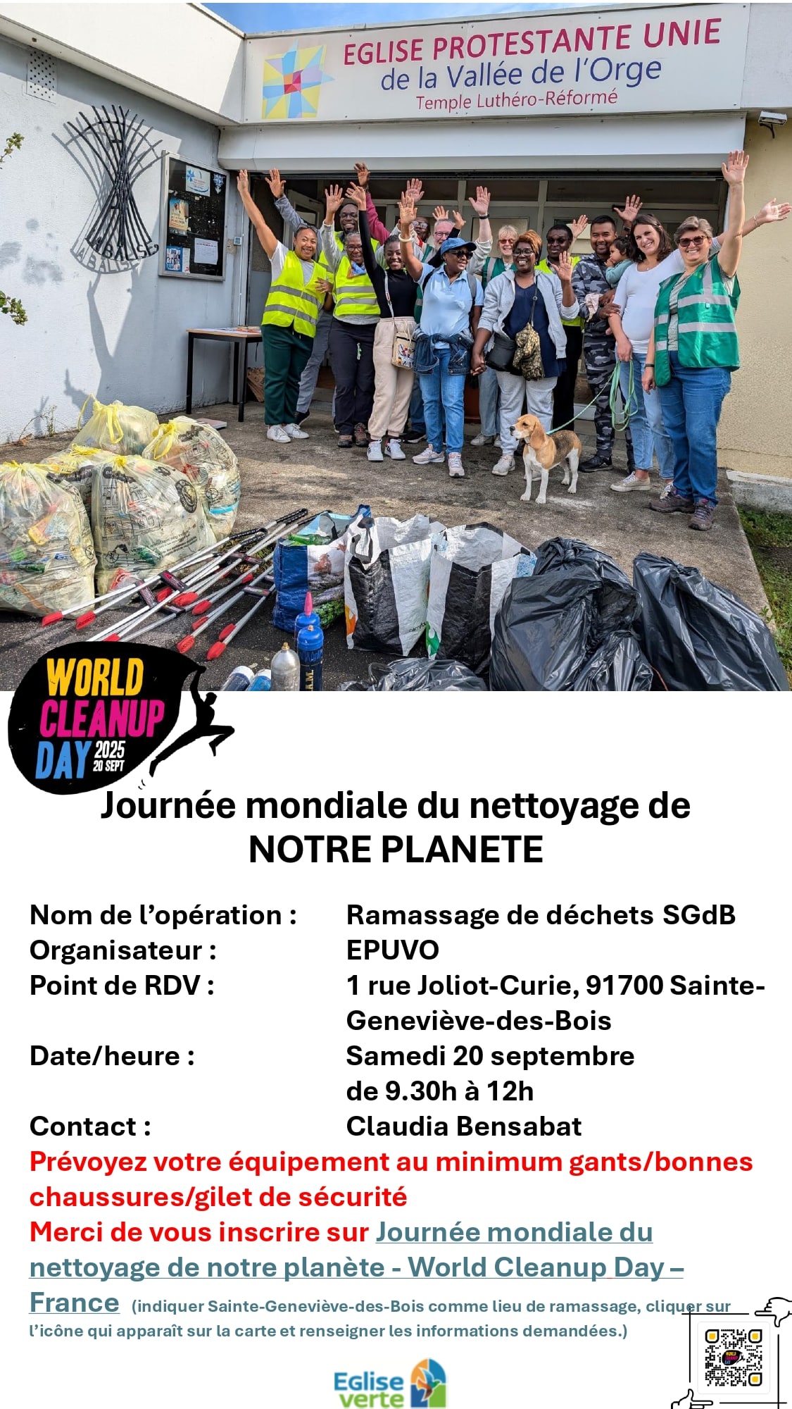 Ramassage de déchets abandonnés Ste Geneviève des Bois (91)