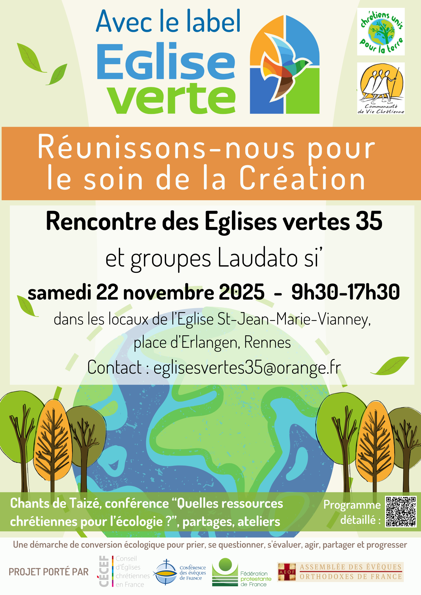 Rencontre Eglises vertes 35 et équipes Laudato si’ d’Ille-et-Vilaine