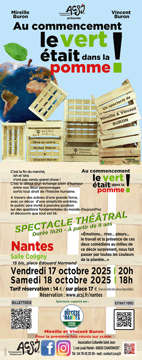 Spectacle "Au commencement le Vert était dans la pomme"