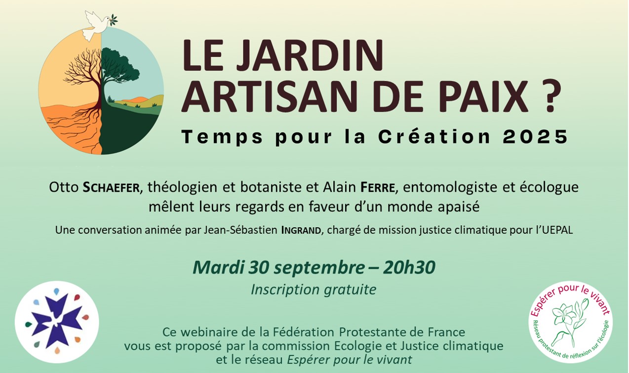Le jardin, un artisan de paix ? Un webinaire de la Fédération Protestante de France