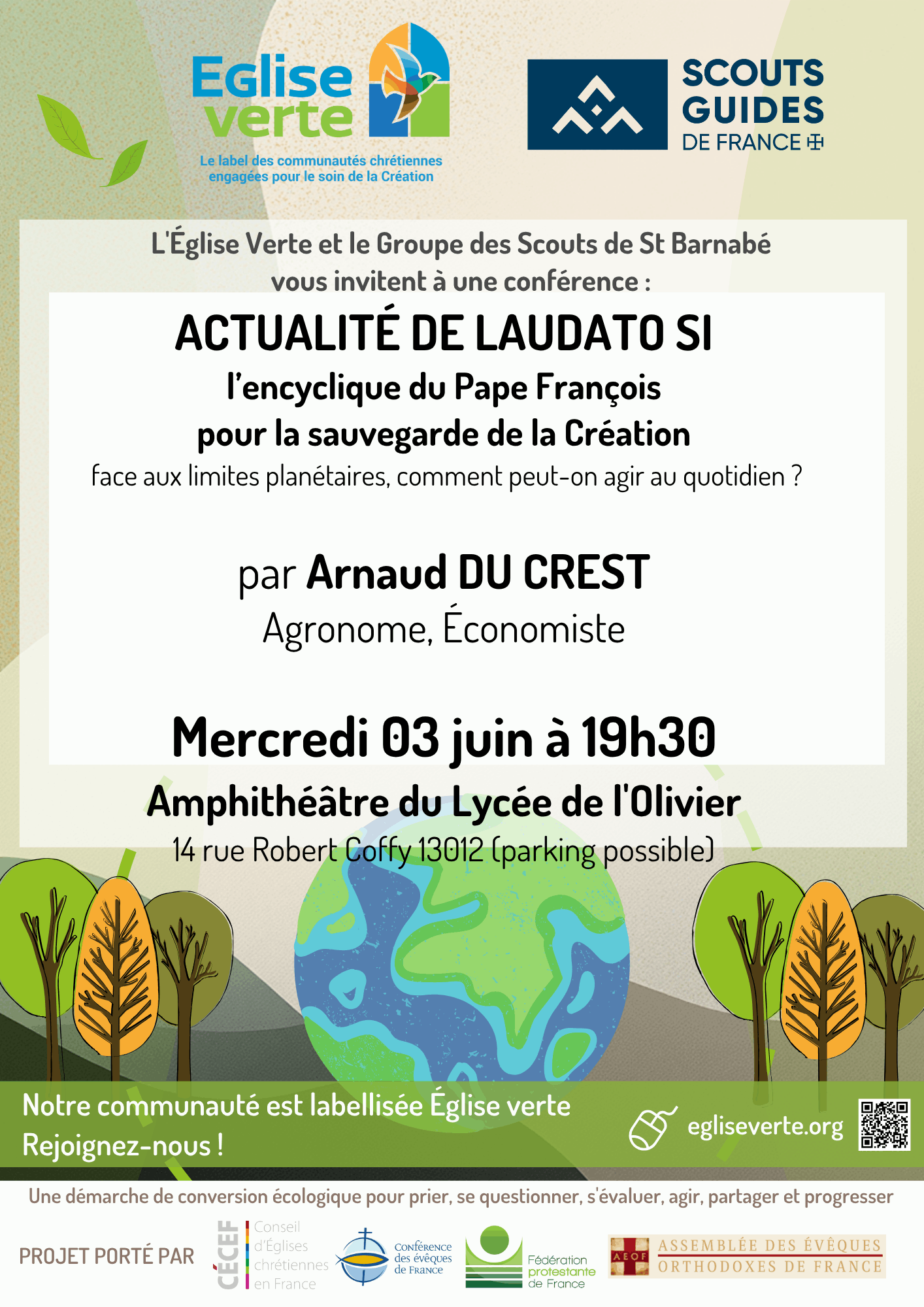Conférence : Laudato Si', limites planétaires, comment agir au quotidien