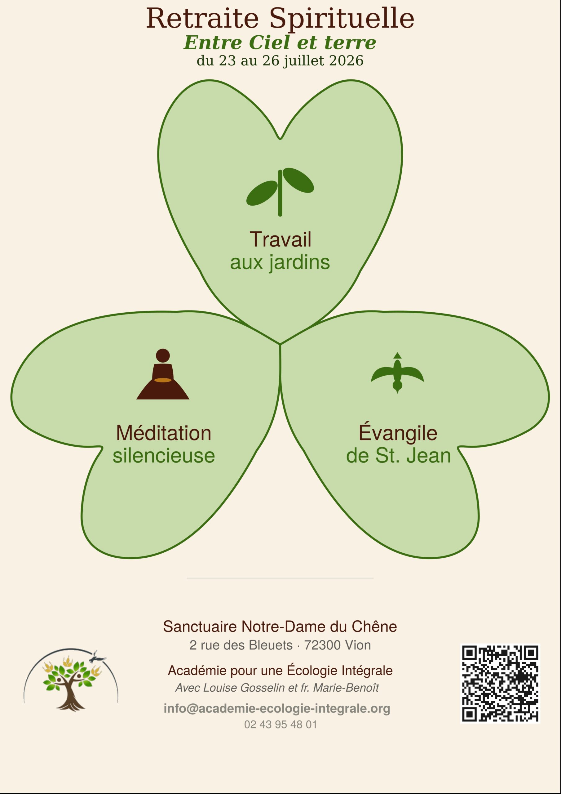 Retraite verte : jardins, méditation, évangile