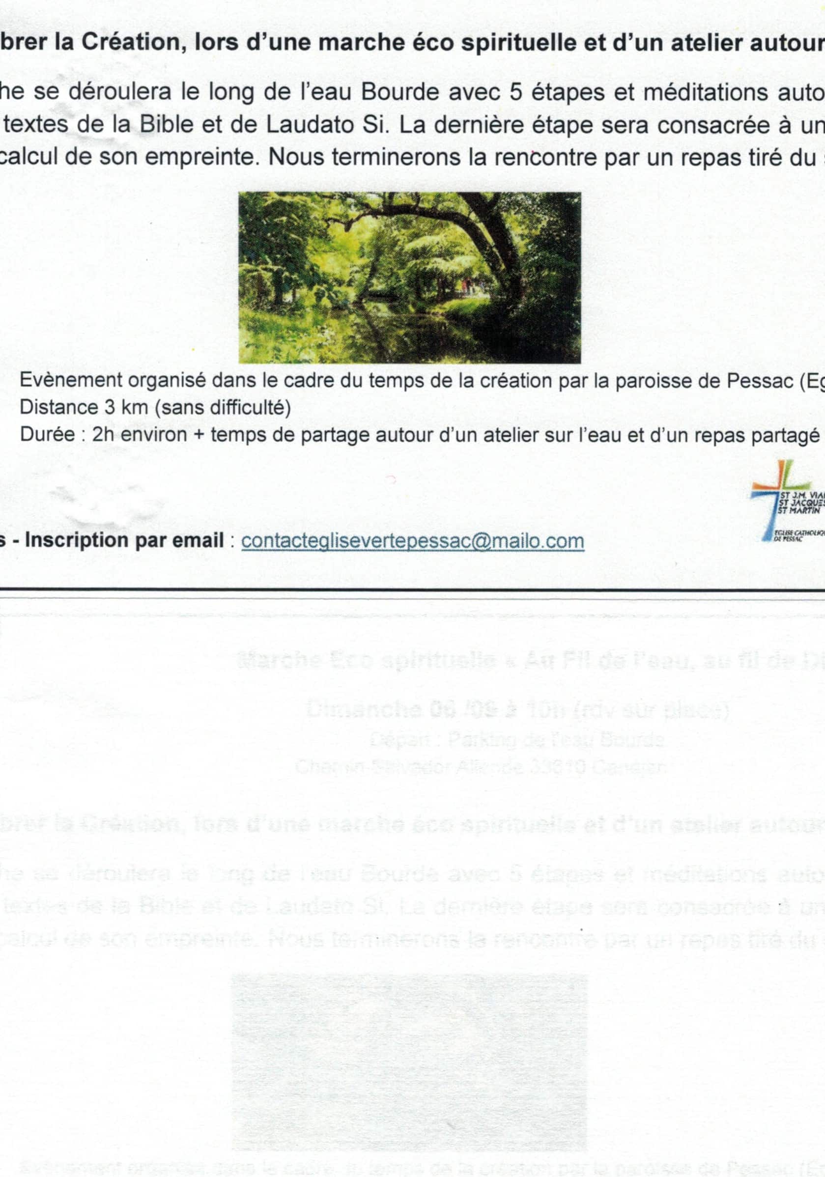 Marche Eco Spirituelle "Au fil de l'Eau, au fils de Dieu"