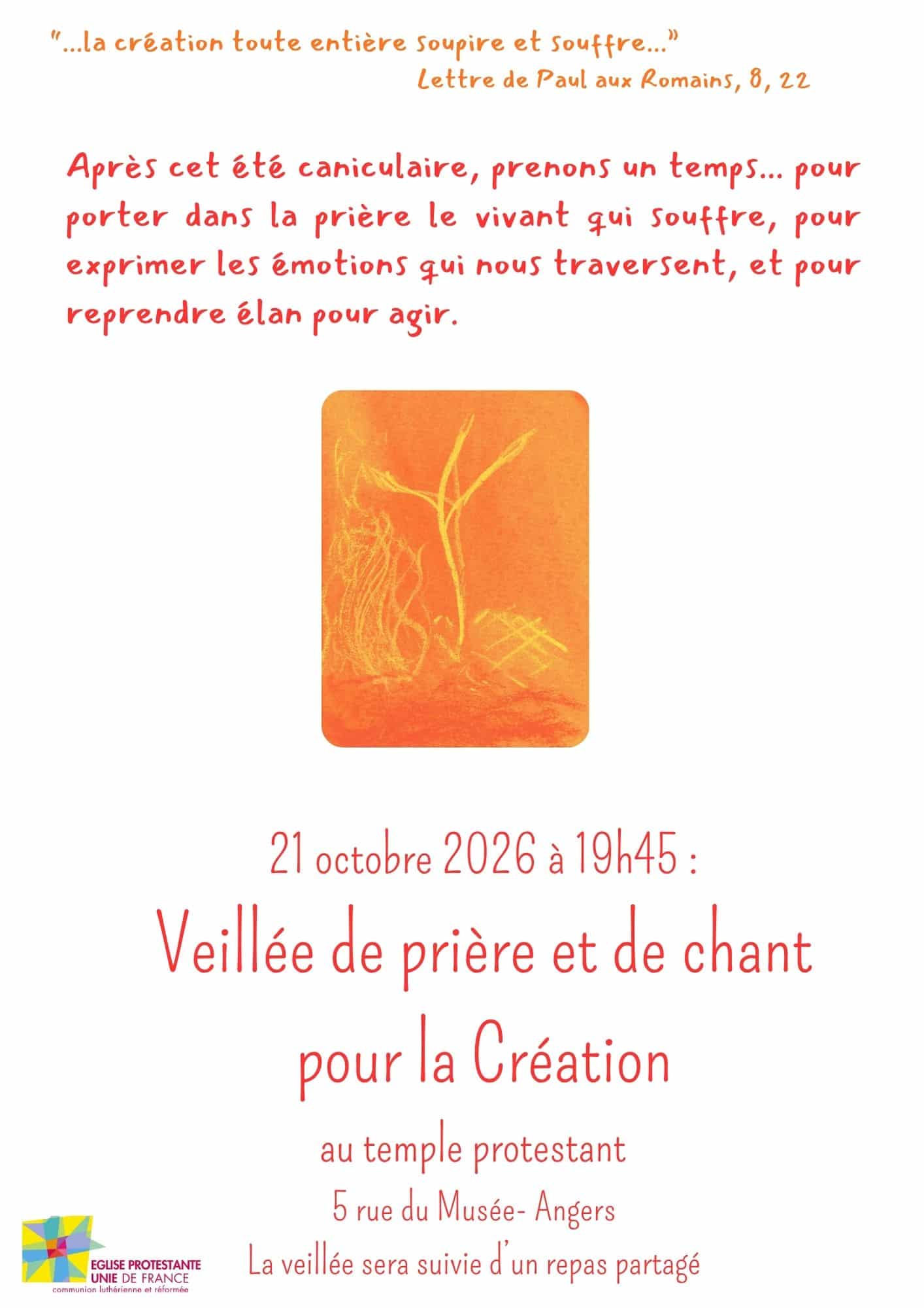 Veillée de prière pour la création